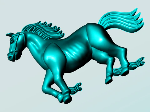 Horse for jewelry - Horse for pendant - Horse for ring - N6156 3D Print Model