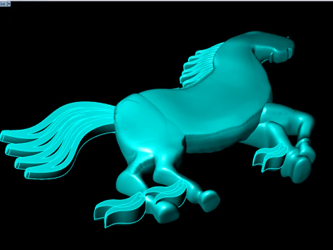 Horse for jewelry - Horse for pendant - Horse for ring - N6156 3D Print Model