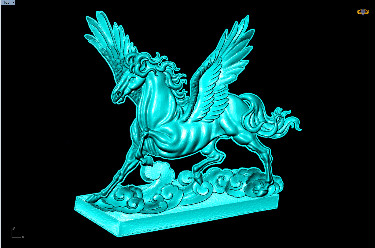 Angel horse for jewelry - Angel horse ring - Winged horse - N306 3D Print Model .c4d .max .obj .3ds .fbx .stl .blend 