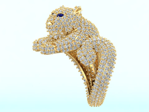 Leopardenring - Gepardenring - Pantherring - Pandaring - N228836 3D Druckmodell