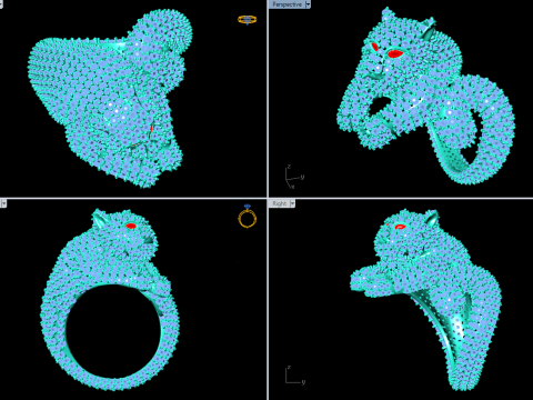 Leopard Ring - Cheetah ring - Panther ring - Panda ring - N228836 3D Print Model