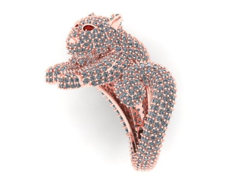 Leopard Ring - Cheetah ring - Panther ring - Panda ring - N228836 3D Print Model