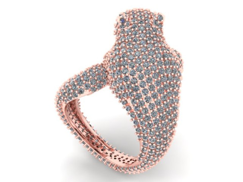 Leopard Ring - Cheetah ring - Panther ring - Panda ring - N228836 3D Print Model