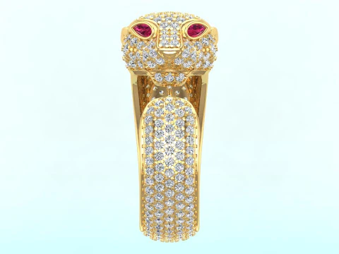 Leopard Ring - Cheetah ring - Panther ring - N712 3D Print Model