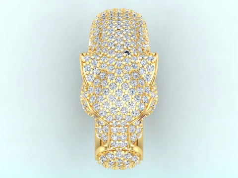 Leopard Ring - Cheetah ring - Panther ring - N712 3D Print Model