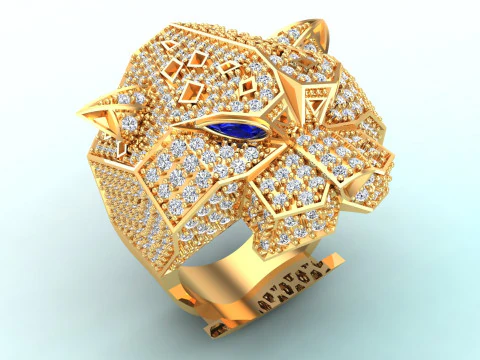 Leopard rings - Cheetah ring - Panther ring - Men ring - N808 3D Print Model