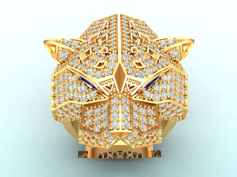 Leopard rings - Cheetah ring - Panther ring - Men ring - N808 3D Print Model