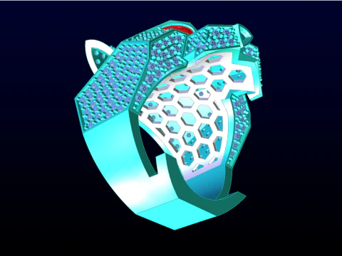 Leopard rings - Cheetah ring - Panther ring - Men ring - N808 3D Print Model