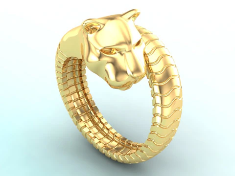 Leopard rings - Cheetah ring - Panther ring - Men ring - N1144 3D Print Model
