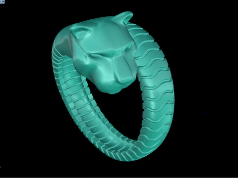 Leopard rings - Cheetah ring - Panther ring - Men ring - N1144 3D Print Model
