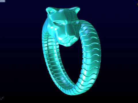 Leopard rings - Cheetah ring - Panther ring - Men ring - N1144 3D Print Model