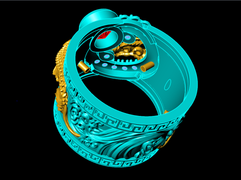 Dragon Carp ring - Dragon ring - Carp ring - N328 3D Print Model