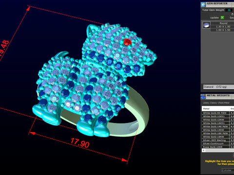 Dog ring - Pet ring - Puppy ring - Zodiac dog ring - N760 3D Print Model