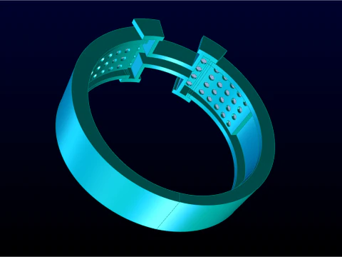 Letter H ring - Alphabet H ring - N652 3D Print Model