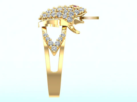 Toad ring - Jin Chan ring - Diamond ring - N21145 3D Print Model