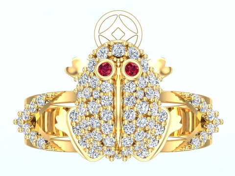 Toad ring - Jin Chan ring - Diamond ring - N21145 3D Print Model