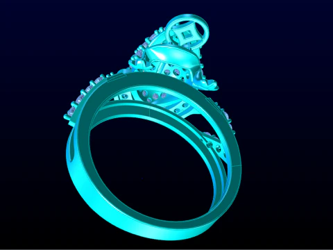 Toad ring - Jin Chan ring - Diamond ring - N21145 3D Print Model