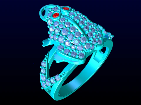 Toad ring - Jin Chan ring - Diamond ring - N21145 3D Print Model