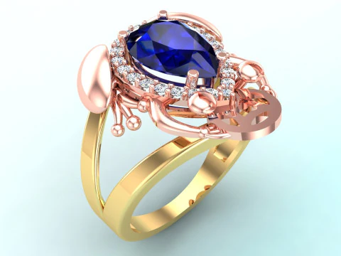 Toad ring - Jin Chan ring - Diamond ring - Womens ring - N146 3D Print Model