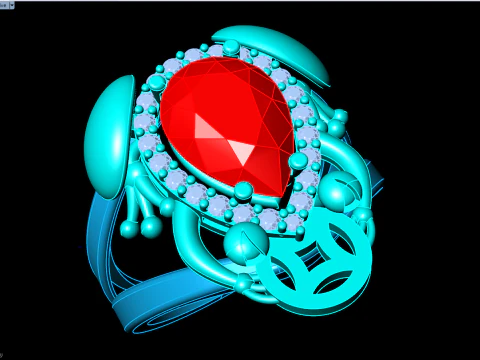 Toad ring - Jin Chan ring - Diamond ring - Womens ring - N146 3D Print Model