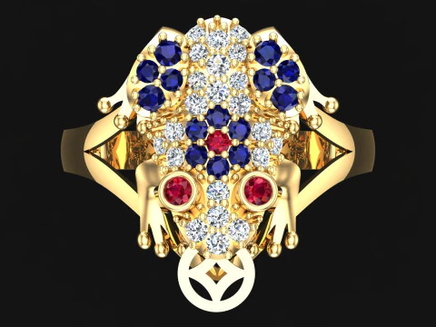 Toad ring - Jin Chan ring - Diamond ring - N700 3D Print Model