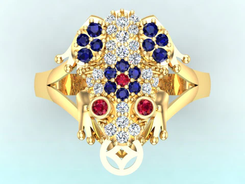 Toad ring - Jin Chan ring - Diamond ring - N700 3D Print Model