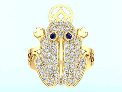 Toad ring - Jin Chan ring - Diamond ring - N21145A 3D Print Model