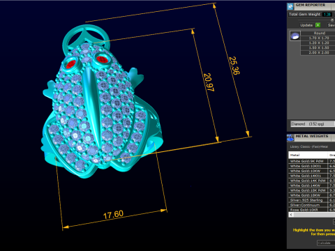 Toad ring - Jin Chan ring - Diamond ring - N21145A 3D Print Model