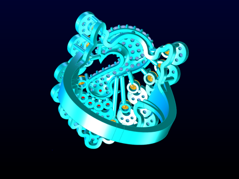Peacock ring - Bird ring - Womens ring - N400 3D Print Model