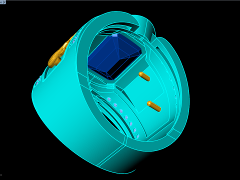 Tigerring &ndash; Herrenring &ndash; Rechteckiger Steinring &ndash; N5479 3D Druckmodell