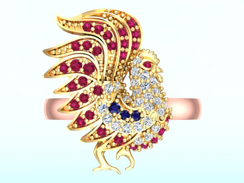 Chicken ring - Womens ring - N774 3D Print Model