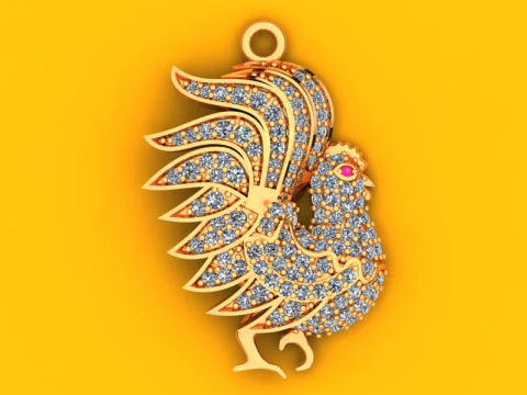 Chicken Pendant - N257 3D Print Model