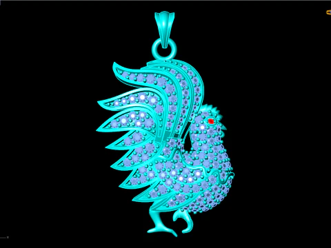 Chicken Pendant - N257 3D Print Model