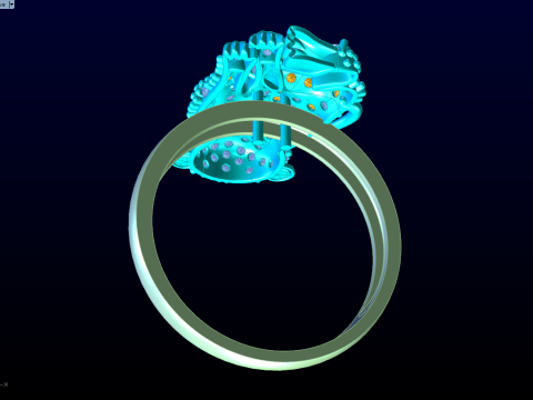 Monkey ring - Womens ring - N767 3D Print Model