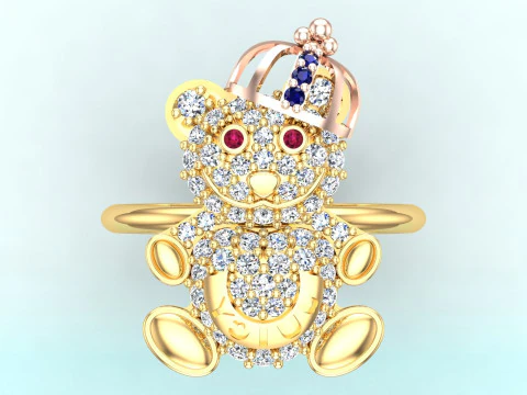 Hello kitty ring - Cat ring - Womens ring - N851 3D Print Model