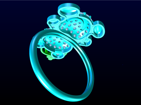 Hello kitty ring - Cat ring - Womens ring - N851 3D Print Model