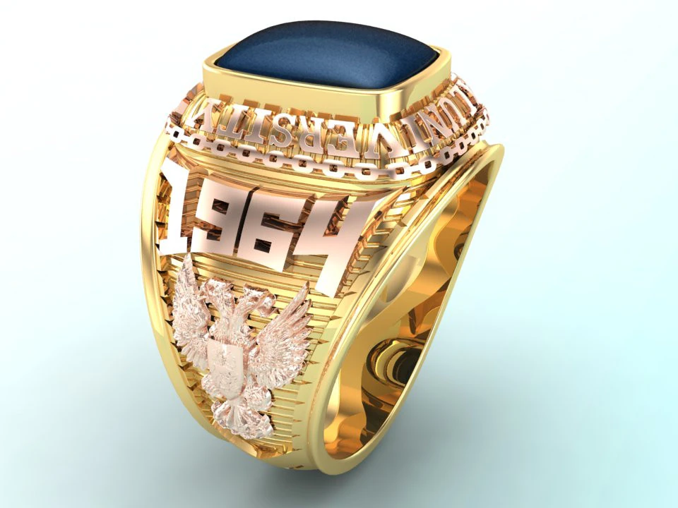 War ring - Army ring - Eagle ring - Mens ring - N350 3D Print Model .c4d .max .obj .3ds .fbx .stl .blend 