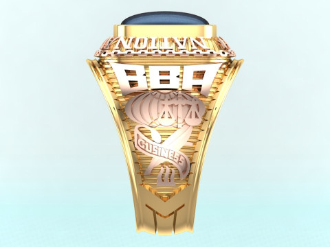 Anillo de guerra - Anillo del ej&eacute;rcito - Anillo de &aacute;guila - Anillo de hombre - N350 Modelo de impresión 3D