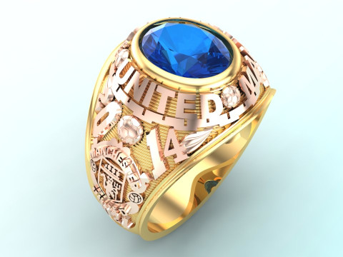 Бойові персні - Армійські персні - Перстень Манчестер Юнайтед - N913 3D Принт Модель