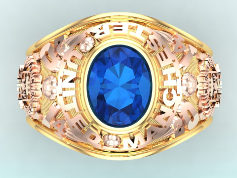 Бойові персні - Армійські персні - Перстень Манчестер Юнайтед - N913 3D Принт Модель