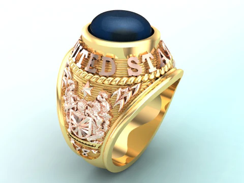 Anéis de Cavalo - Anéis de Guerra - Anel do Exército - N925 Modelo de Impressão 3D