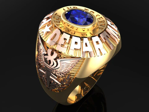 War rings - Army rings - Police ring - N1147 3D Print Model