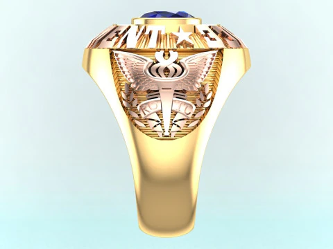 War rings - Army rings - Police ring - N1147 3D Print Model