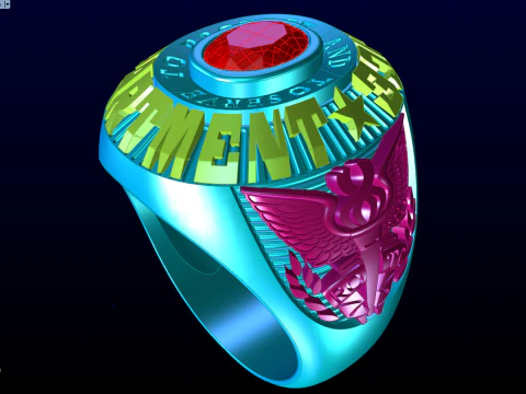 War rings - Army rings - Police ring - N1147 3D Print Model