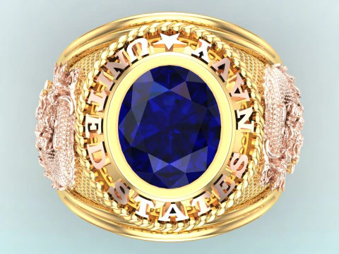 Dragon ring - Army ring - War ring - Oval stone ring - N500 3D Print Model