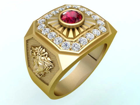 Medusa-ring - Herenring - N955 3D printmodel