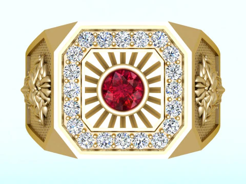 Medusa-ring - Herenring - N955 3D printmodel