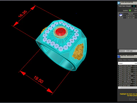 Medusa-ring - Herenring - N955 3D printmodel