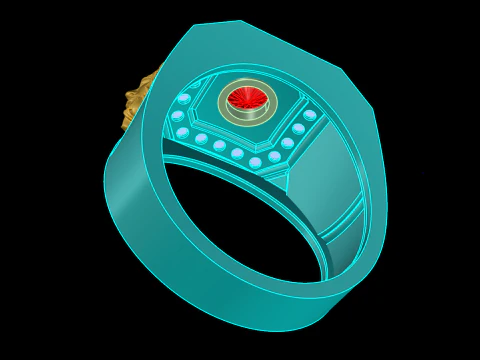 Medusa-ring - Herenring - N955 3D printmodel