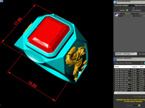 Двойное кольцо для лошадей - Кольцо для лошадей - Мужское кольцо - N5380 3D Принт Модель